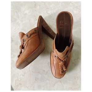 Cole Haan G Series Heeled Tassel Clogs by Nike Sz 8